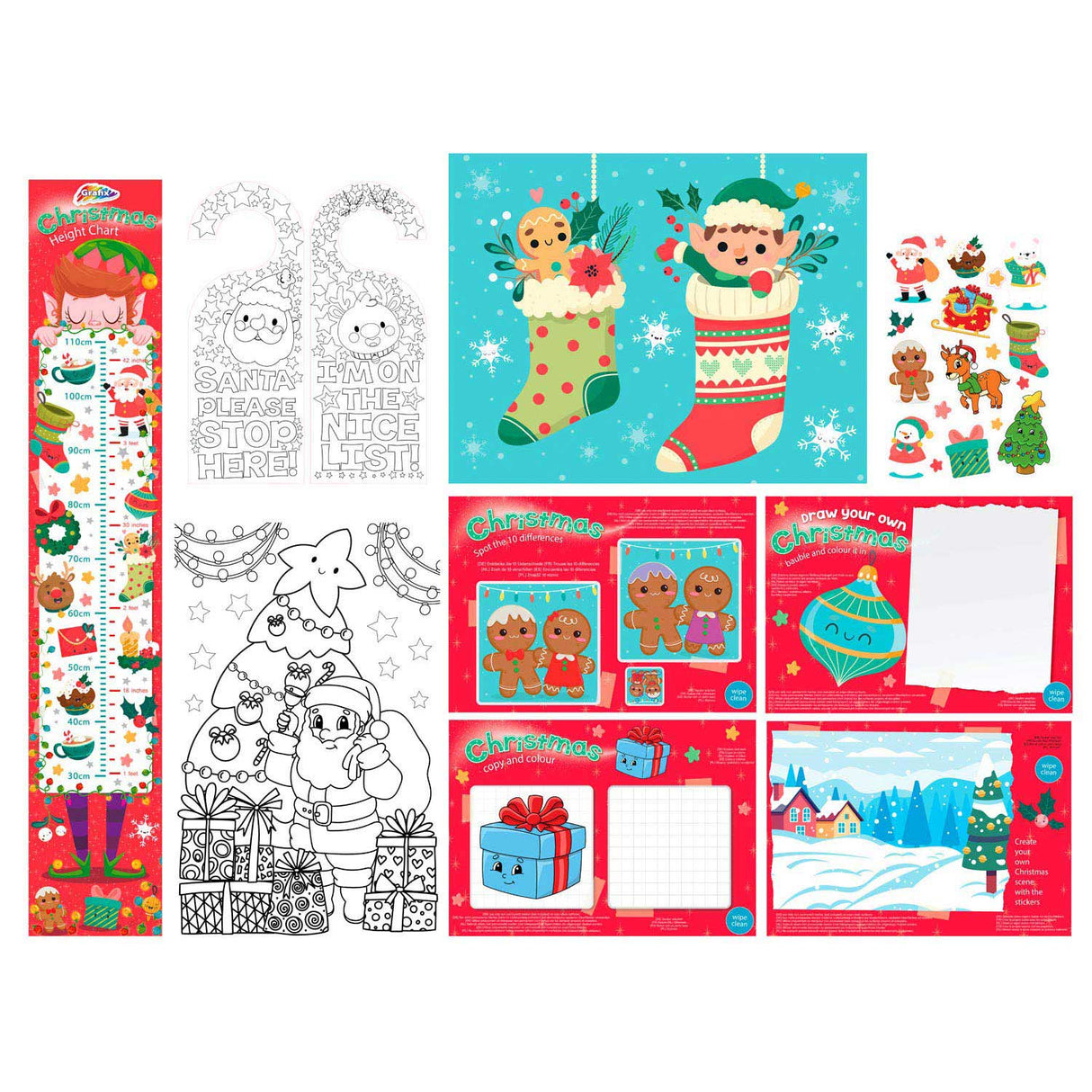 Grafix xmas draagbare knutselset kerst
