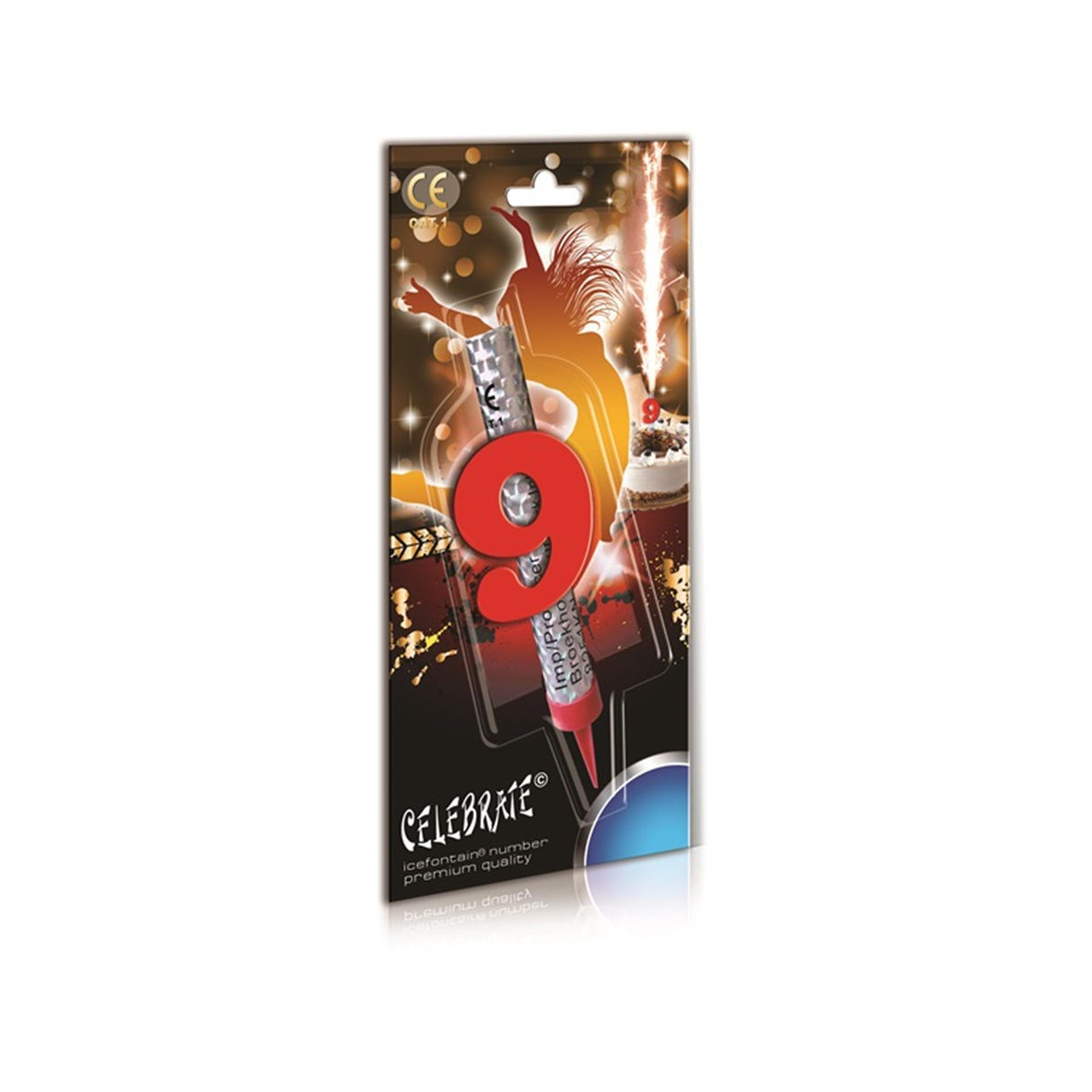 Ice fountain with no. 9