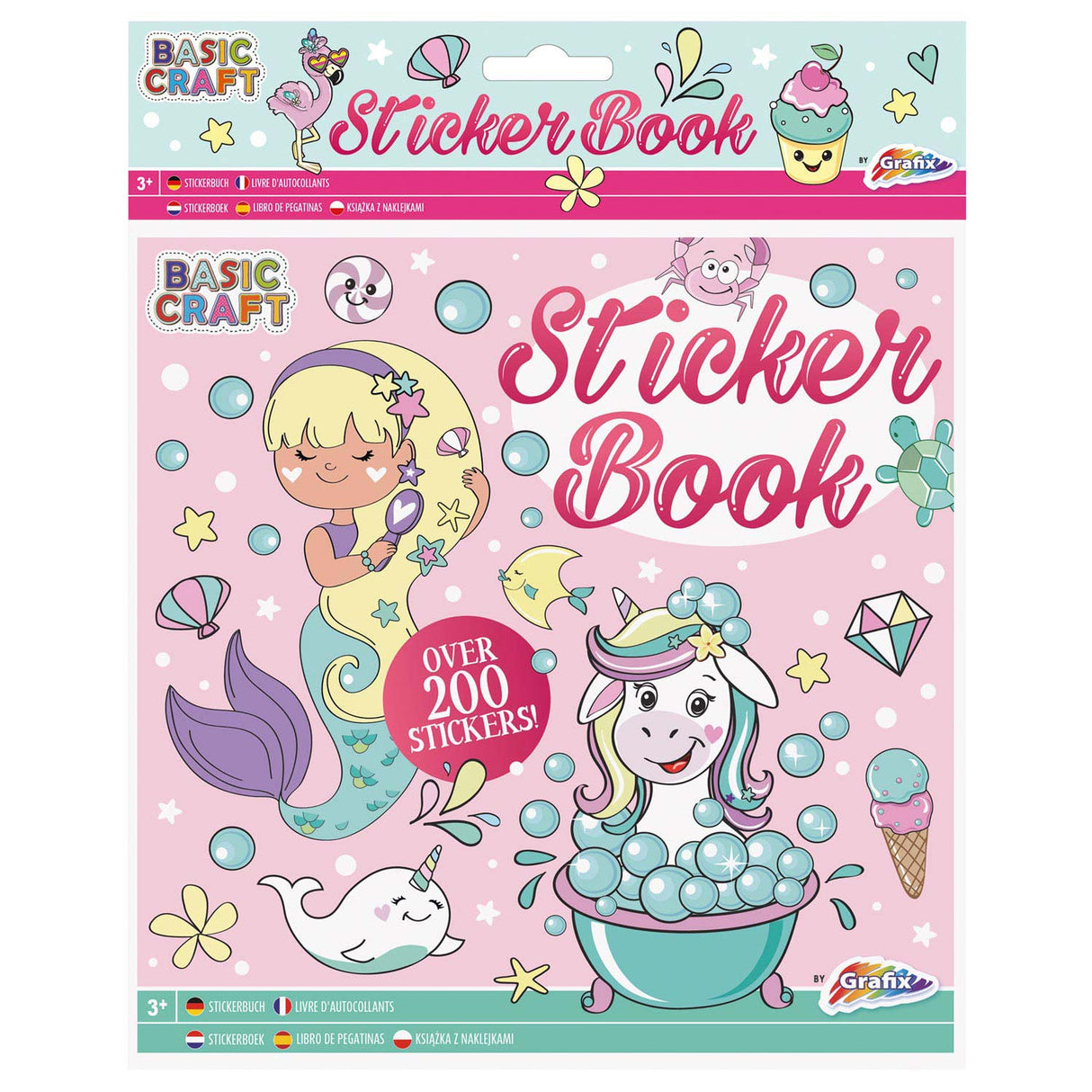Grafix Sticker Buch Unicorn Mermaid