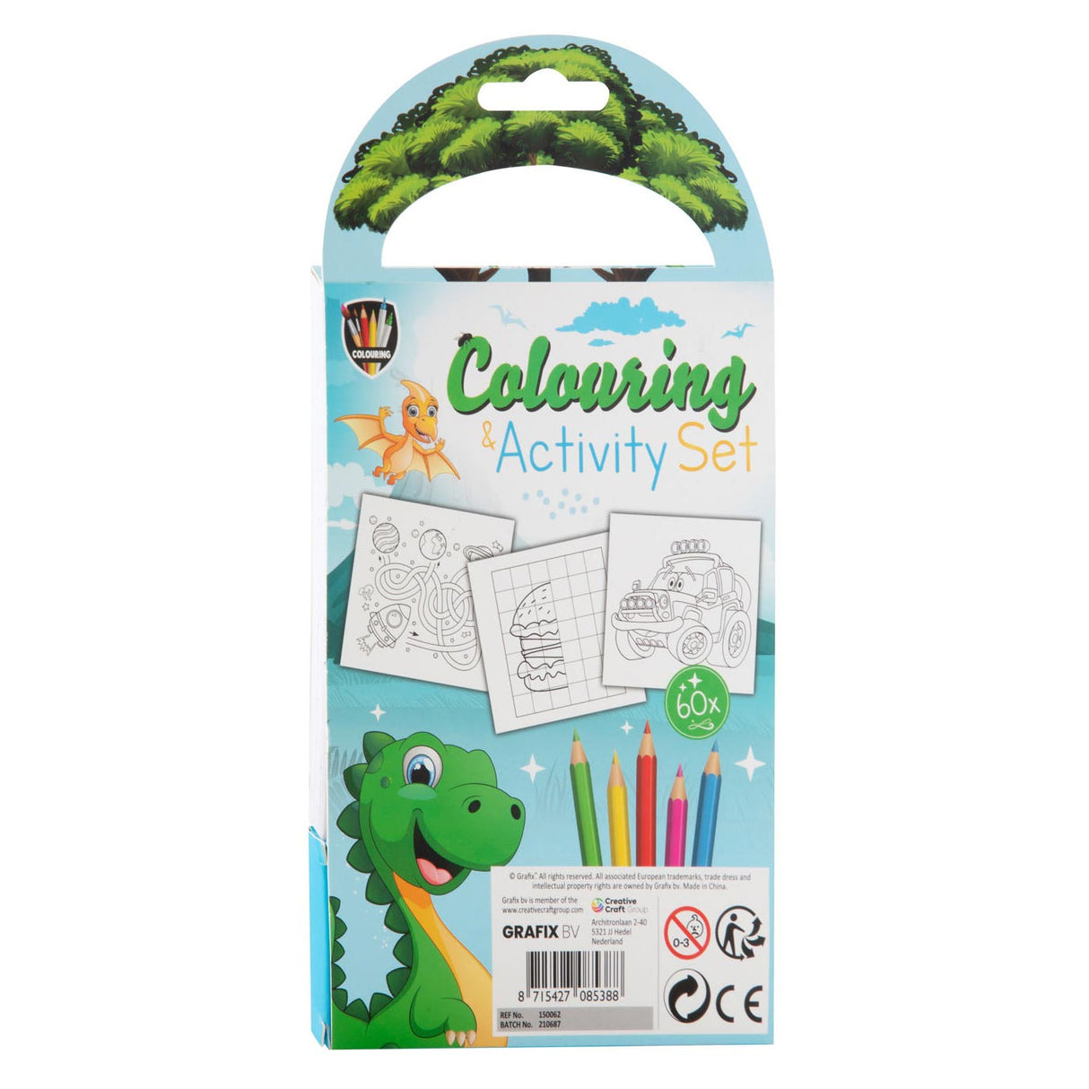 GRAFIX Eenhoorn Colors Activities block with colored pencils