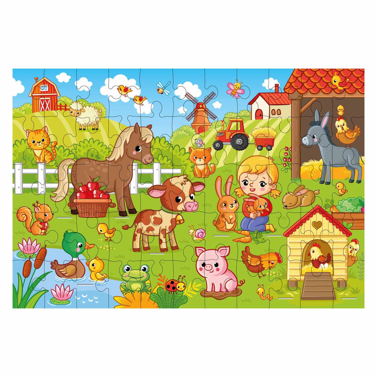 Grafix 3D floor puzzle farm, 55st.