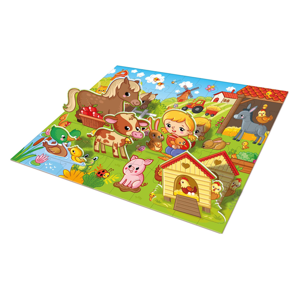 GRAFIX 3D Floor Puzzle Farm, 55st.