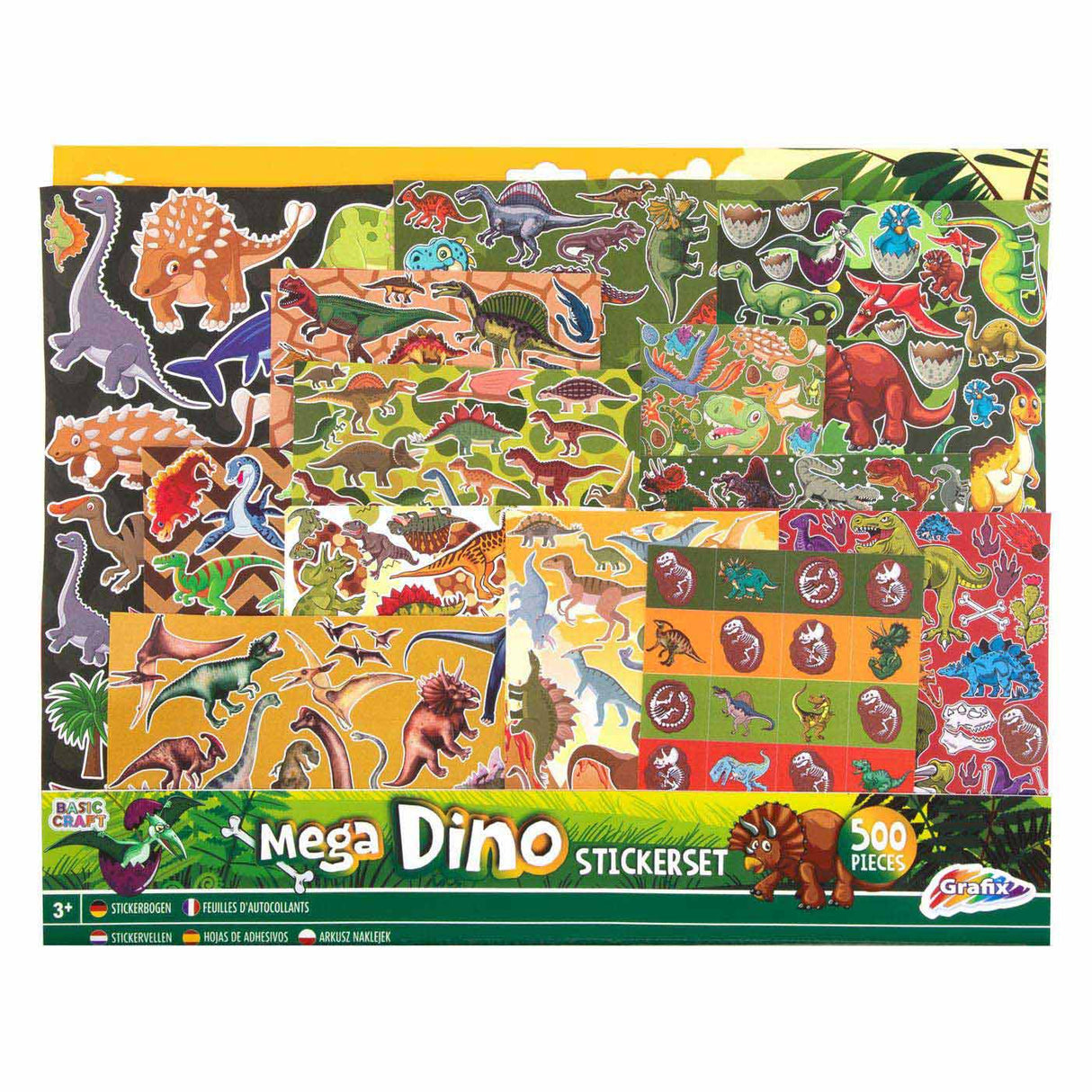 Mega StickerSet Dinosaurus, 500st.