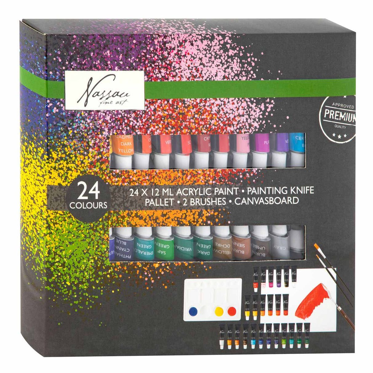 Creative Craft Group Craft Group Nassau Acrylic Paint Paint Set, 24x12ml