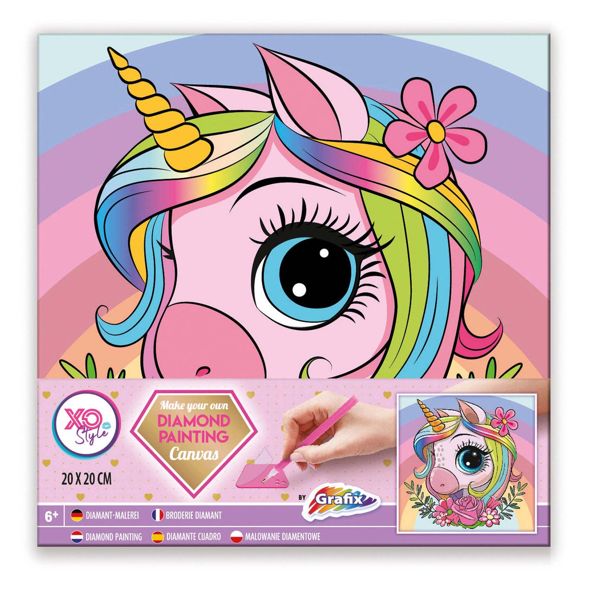 Grafix Craft Set Diamand Painting plátno Unicorn