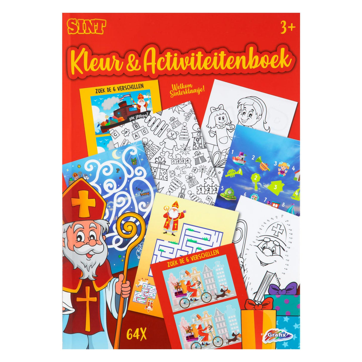 GRAFIX Sinterklaas Color and activity book A4