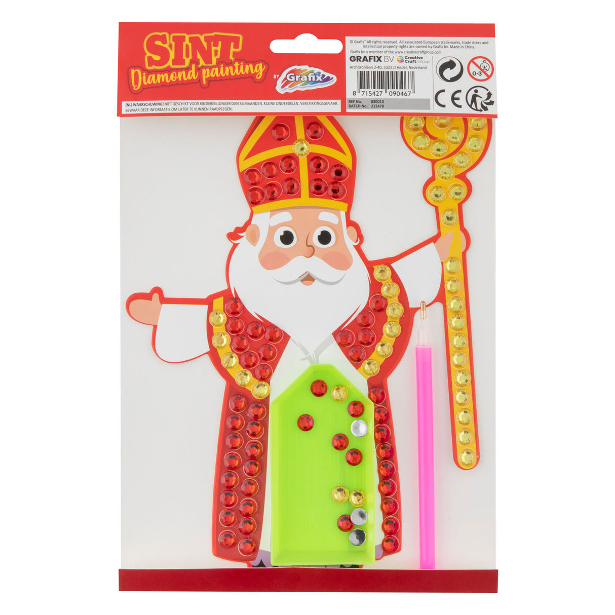 Grafix Sinterklaas Mosaic Diamond Painting - XL Stones