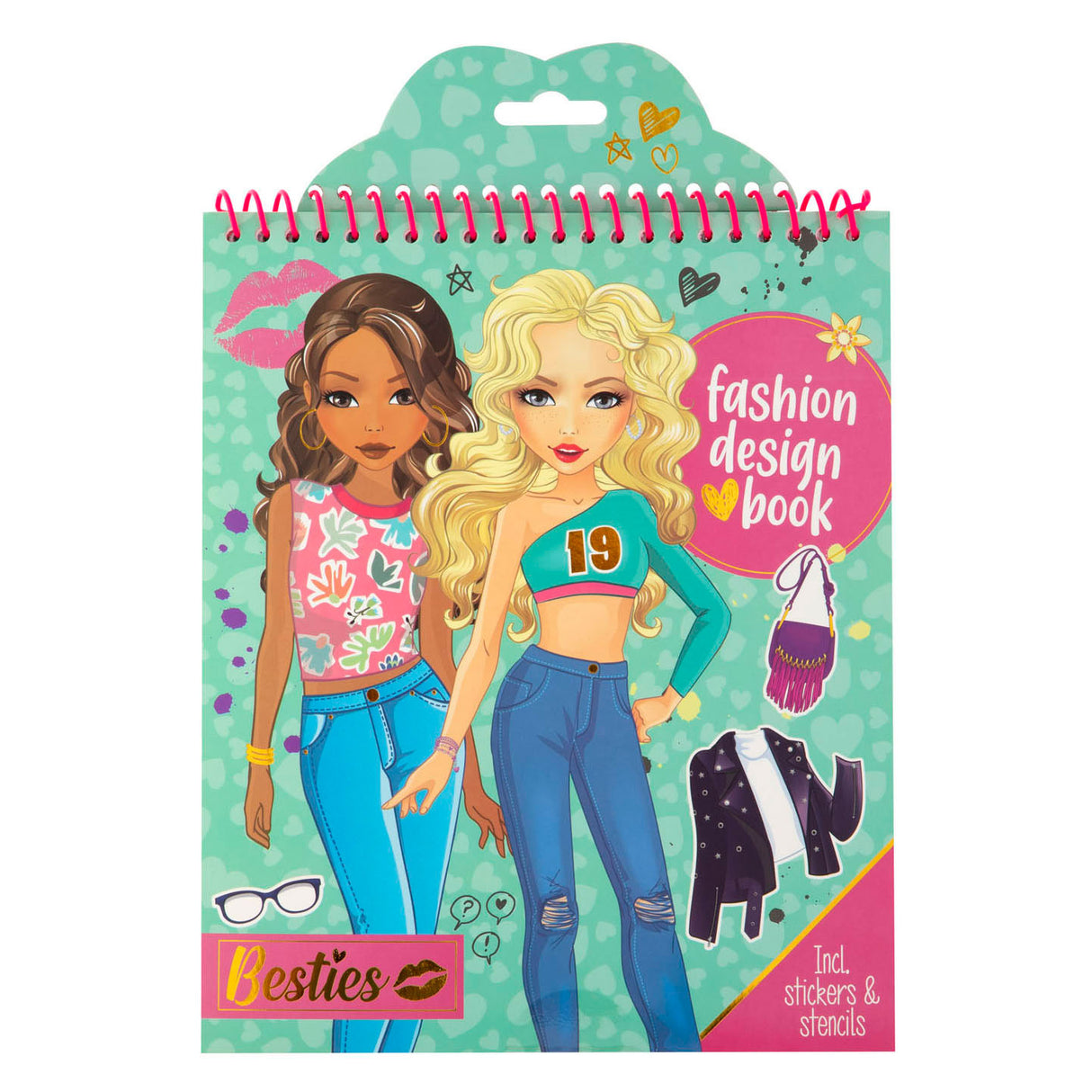 Besties Fashion Design Color and Sticker Book