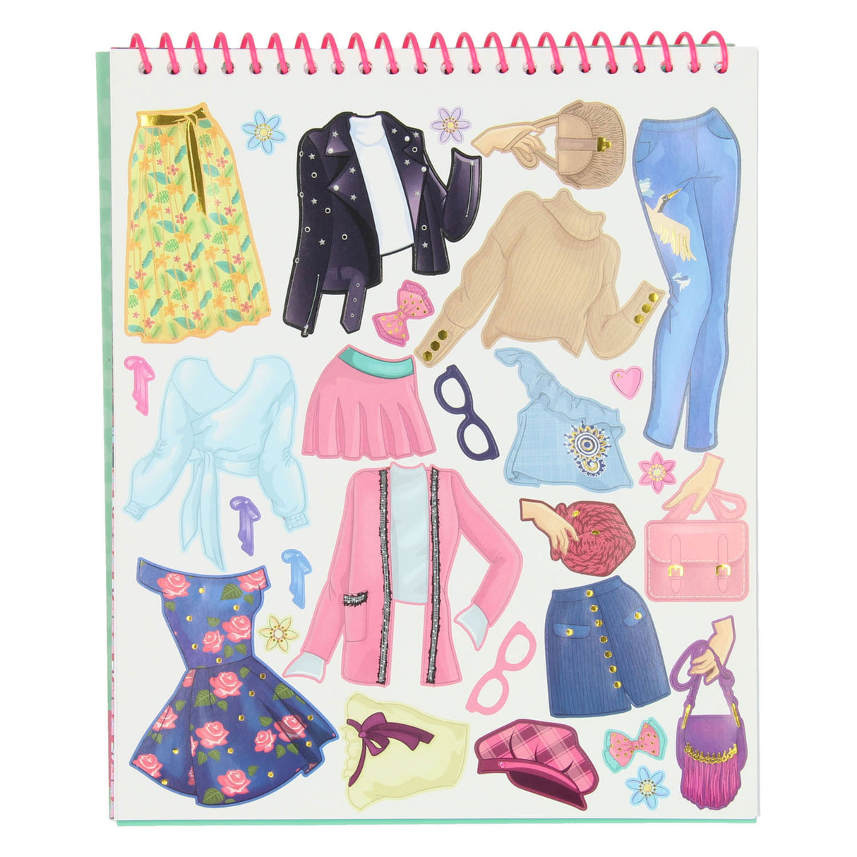 Besties Fashion Design Color and Sticker Book