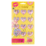 Besties 3D sticker sheet, 12 pcs.