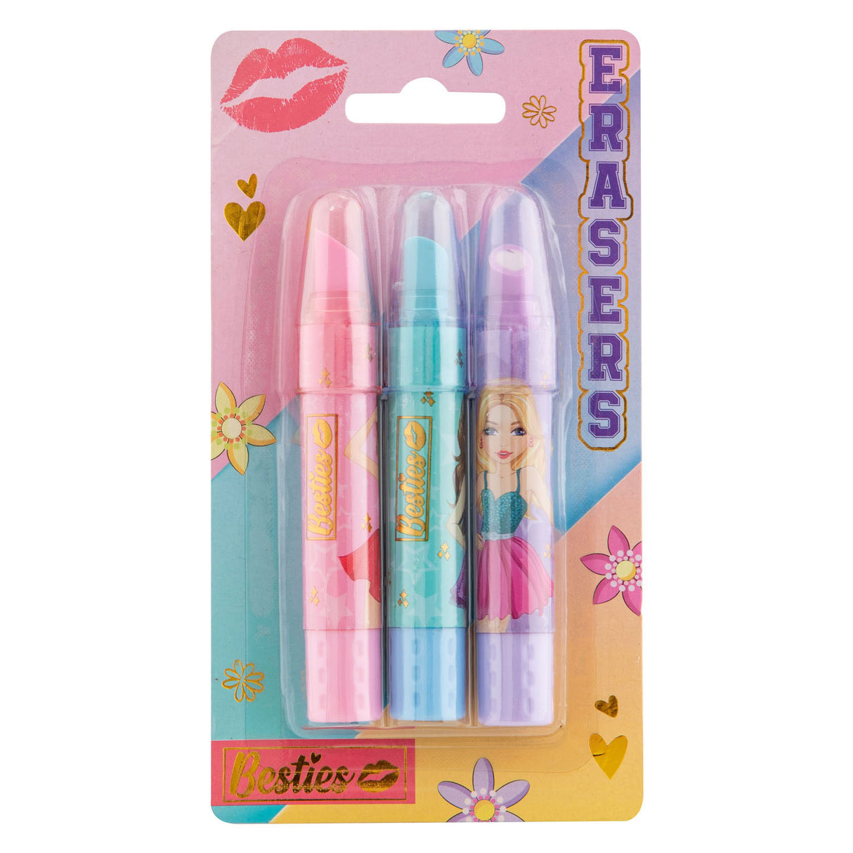 Besties lipstick gum, 3 pcs.