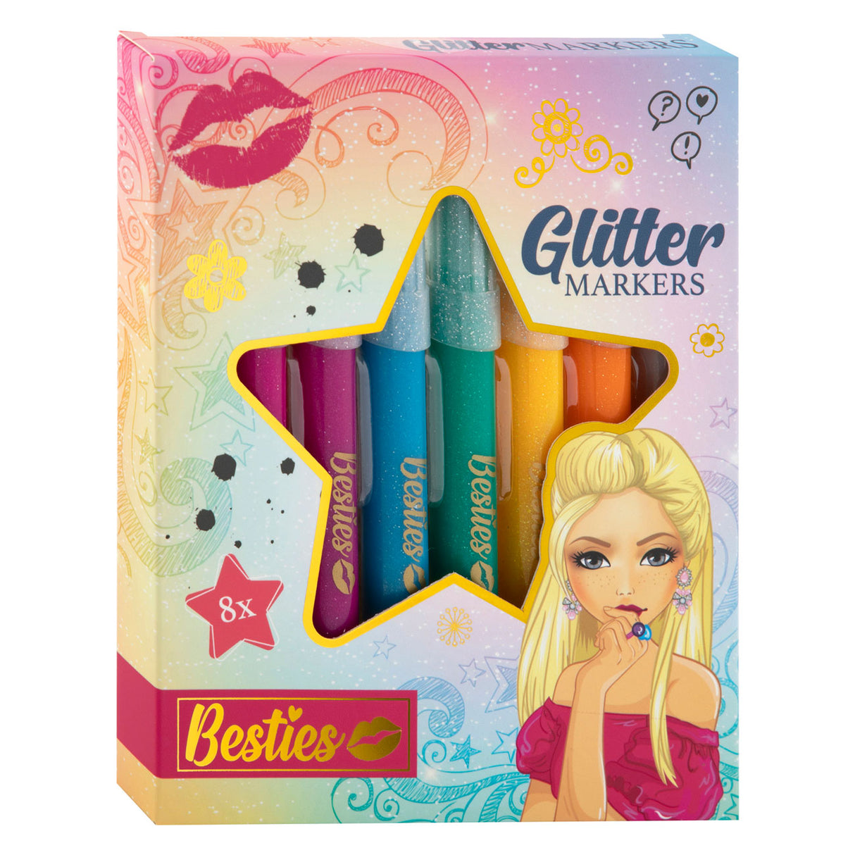 Besties Glitter Feelter -Peat Pens, 8 ..