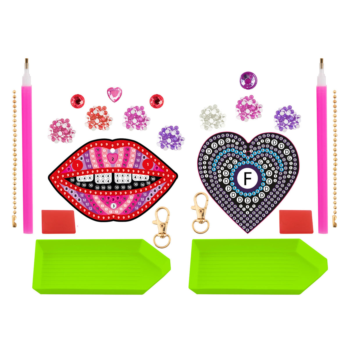 Making a Besties Diamond Painting Keychain