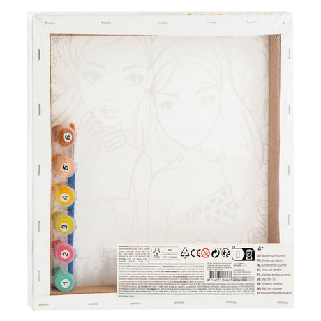 Besties Leinwandmolerei no Nummer, 30x30cm