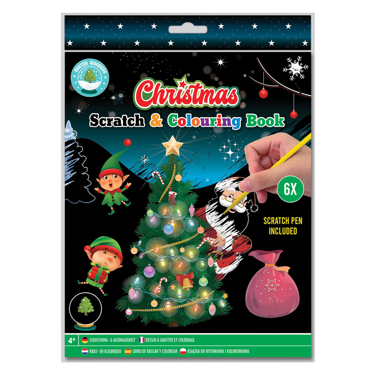 Scratch and coloring book Christmas