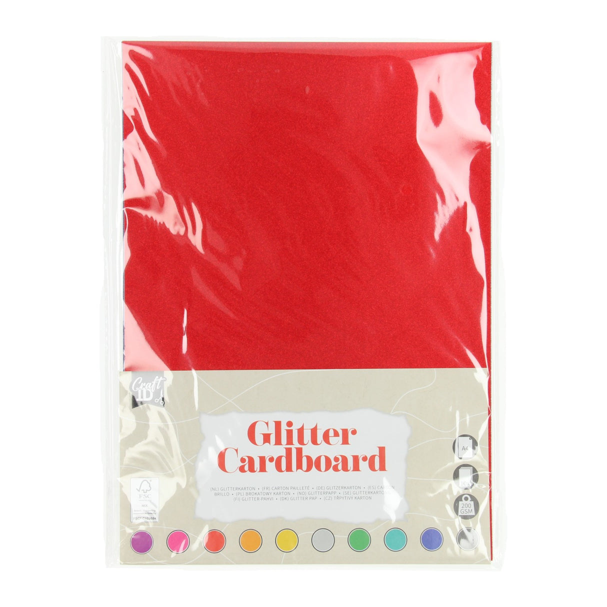 Creative Craft Group Craft Group Glitter Cardboard A4, 10 ark