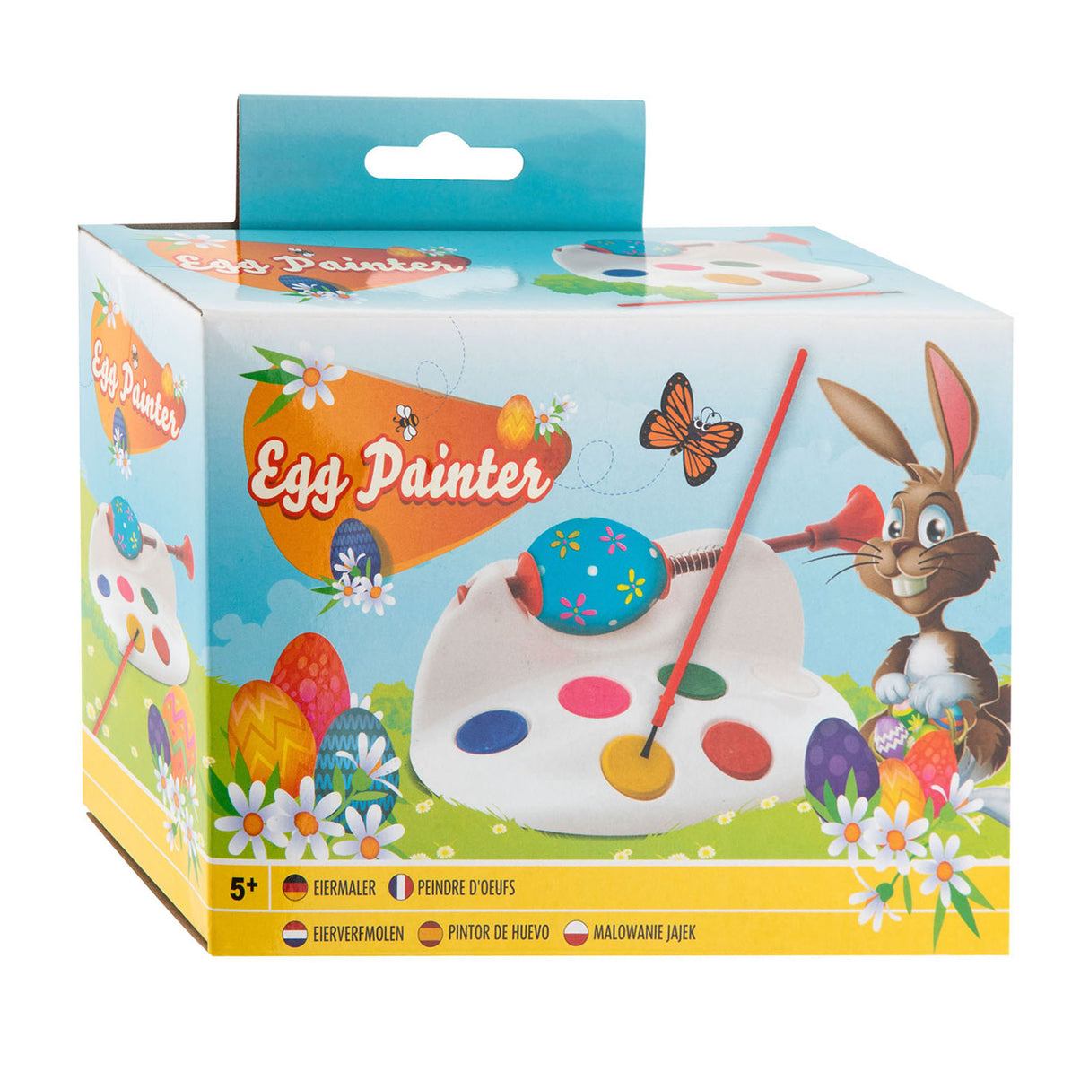 Creative craft group egg paint mill with paint and brush