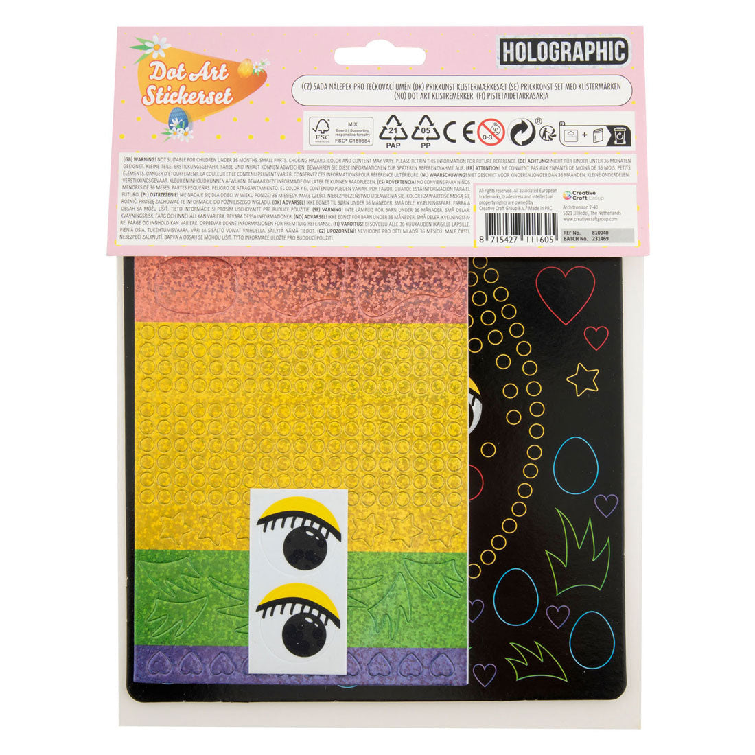 Grafix Easter Hologry Stopkunst Set, 22x18 cm