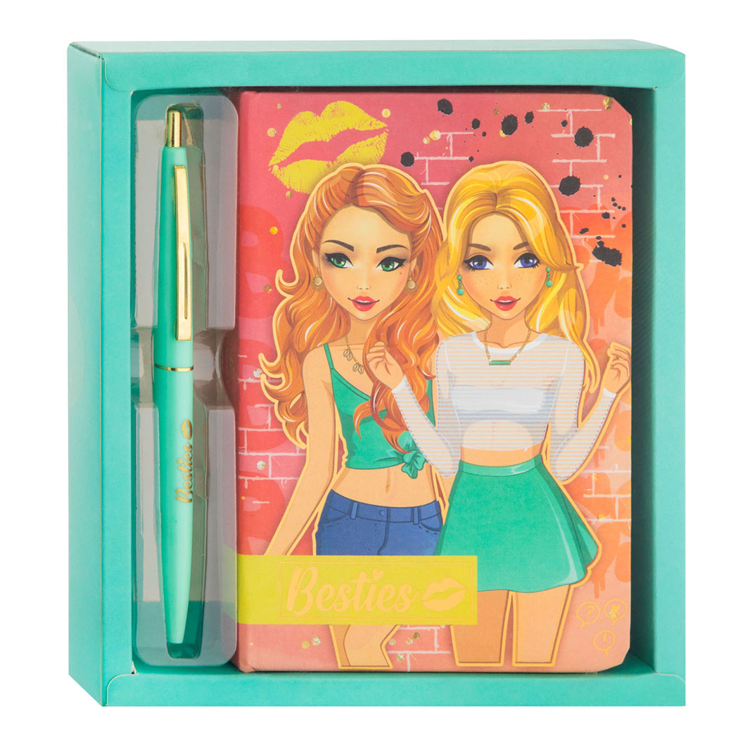 Bestie's notebook with ballpoint pen