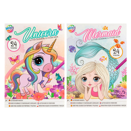 Kreativ Handwierksgrupp Glitterfaarf a Sticker Buch Unicorn Mermaid