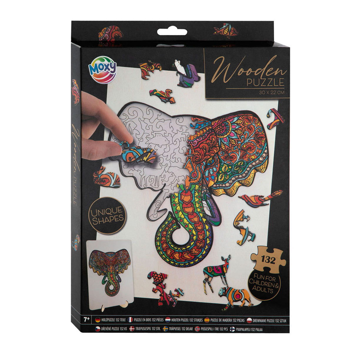 Kreative Handwerksgruppe Holzbein Puzzle Elefant, 132st.