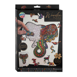 Kreativna obrtna skupina lesena noga Puzzle Elephant, 132st.