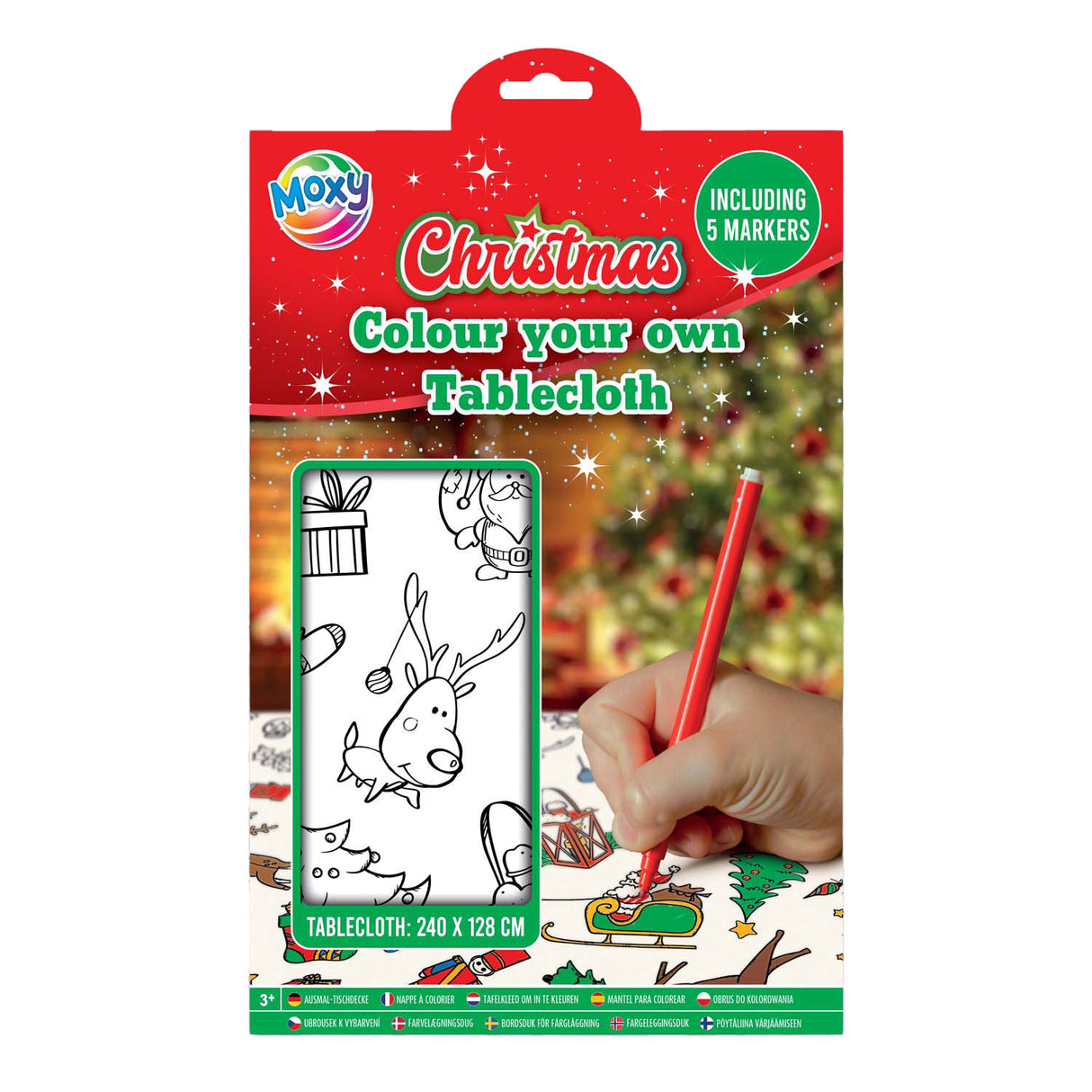 Creative craft group xmas color your own tablecloth with markers