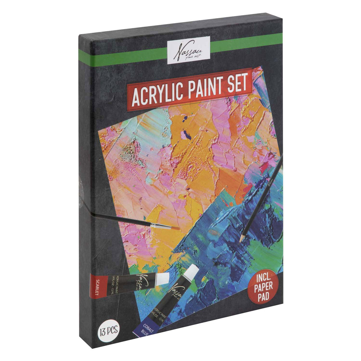 Acrylic paint box, 13dlg.