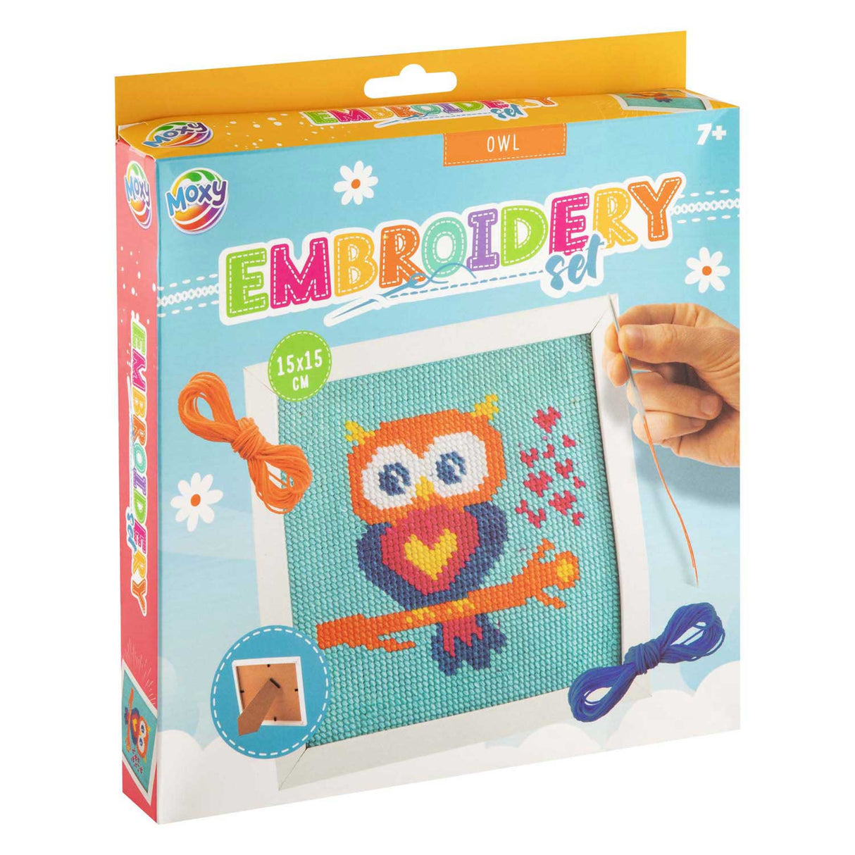 Creative craft group moxy embroidery set in frame 15x15cm