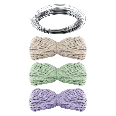 Kreativ Handwierksgrupp dekoréiert Macrame Fläschen mat Blummen