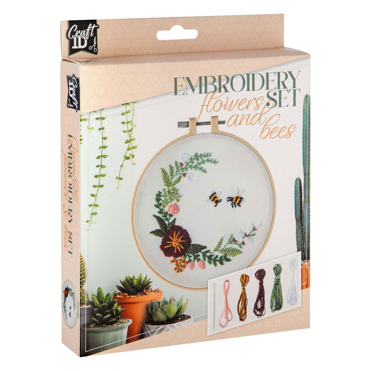 Creative craft group embroidery set flowers bees
