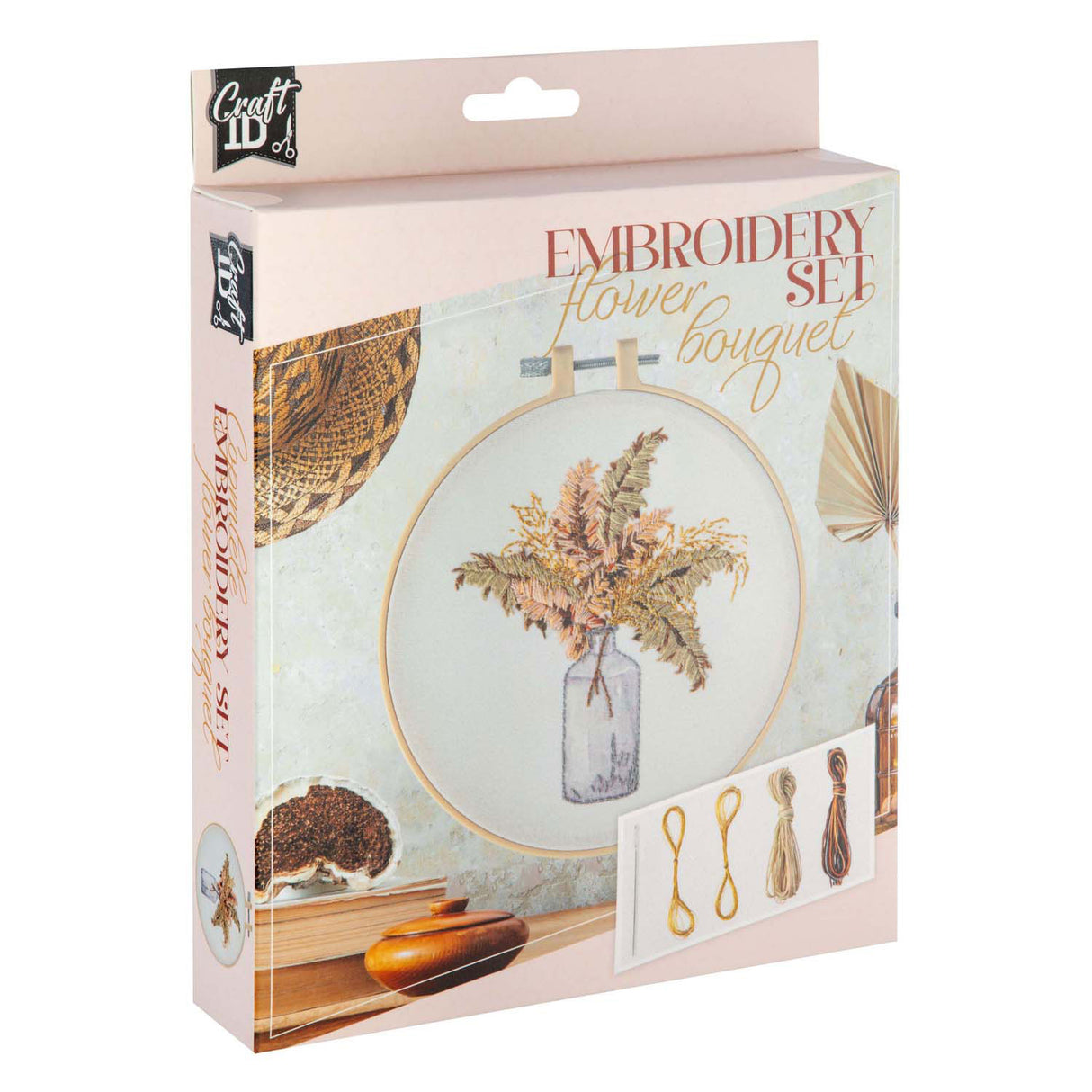 Creative craft group embroidery set vase with flowers