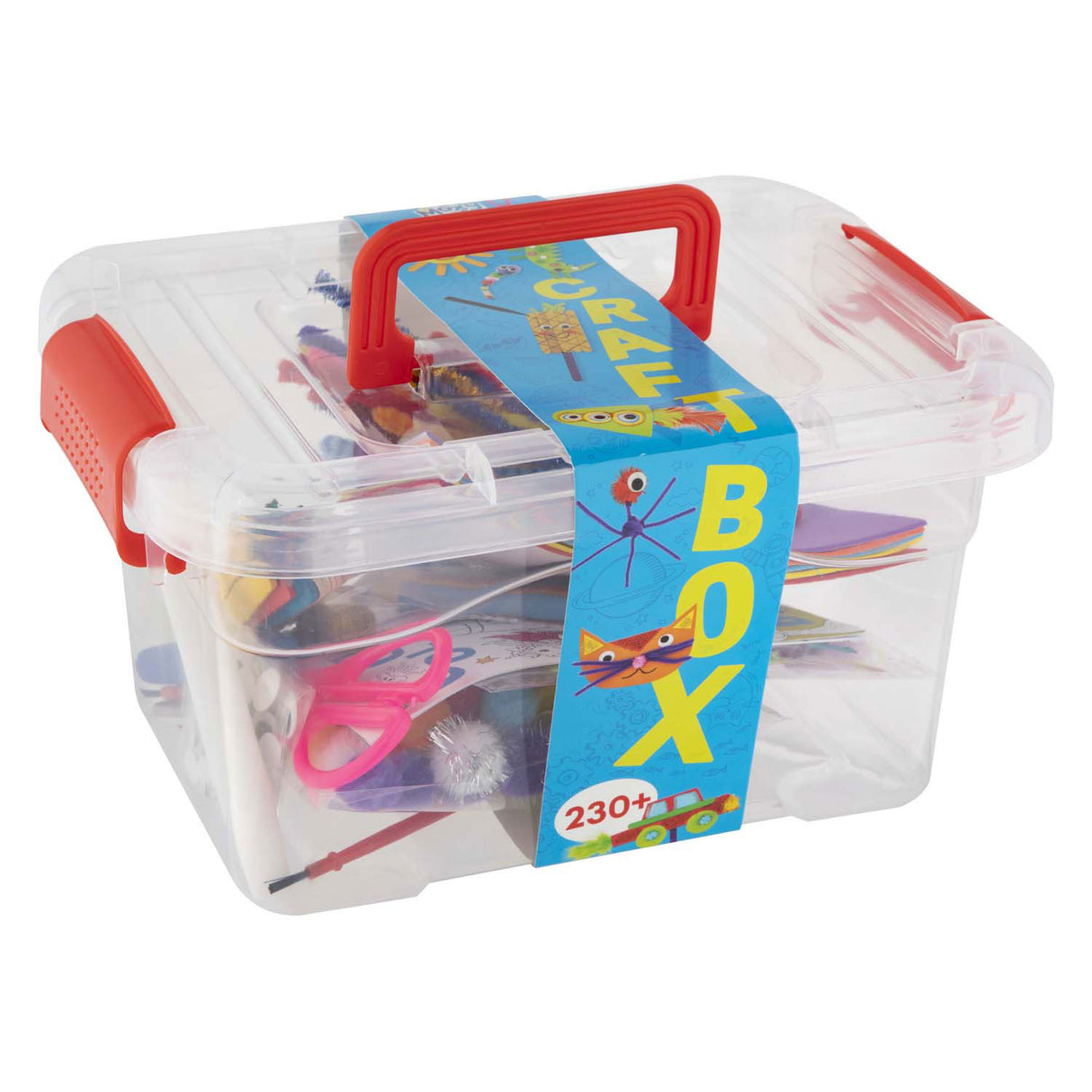 Creative craft group craft box with various craft materials, 240 pcs.
