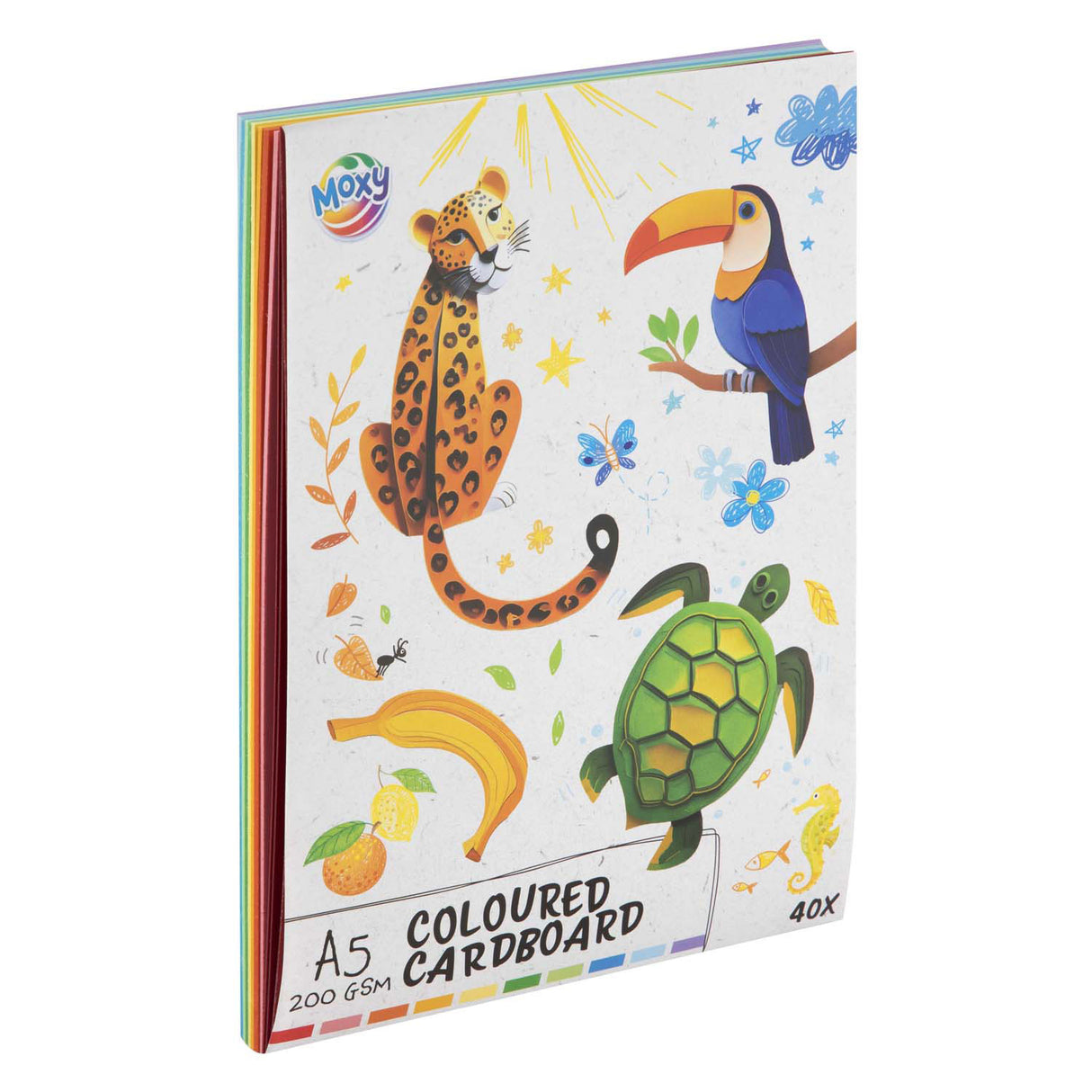 Creative craft group colored cardboard A5, 40 sheets 10 colors