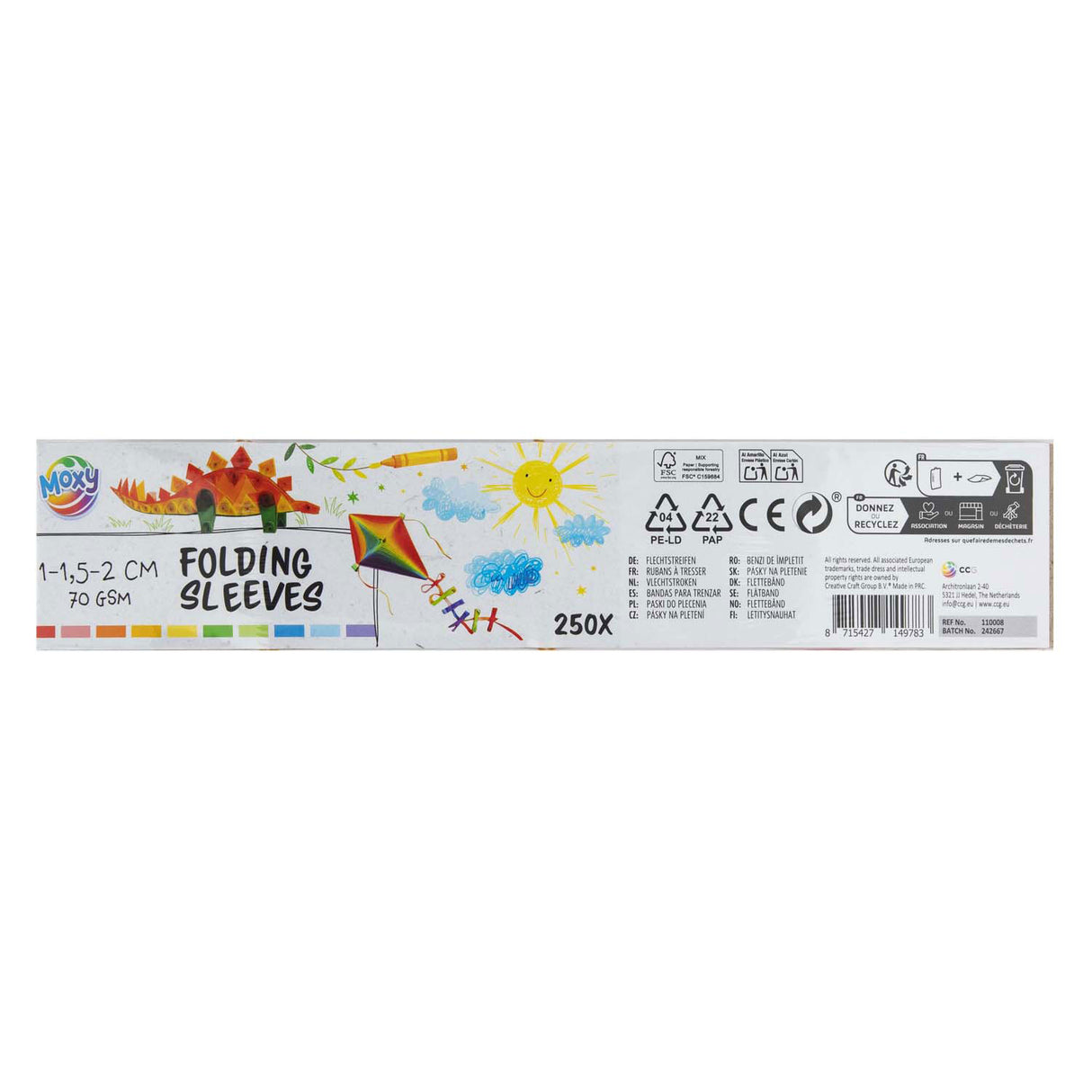 Creative craft group braiding strips 44cm, 250pcs.