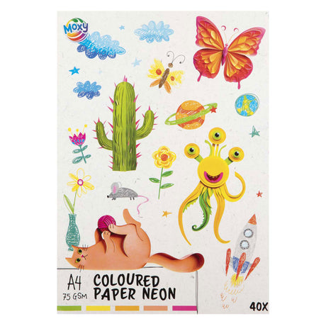 Creative craft group barvni papir fluoro A4, 40 listov 5 barv