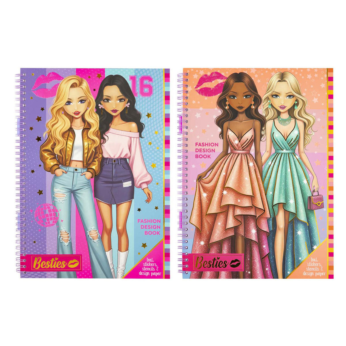 Creative craft group besties fashion design book a4 with accessories