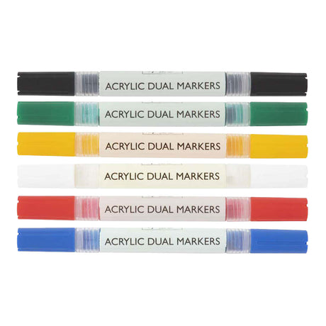 Nassau dual acrylic markers 6 pieces