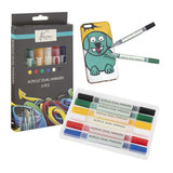 Nassau dual acrylic markers 6 pieces
