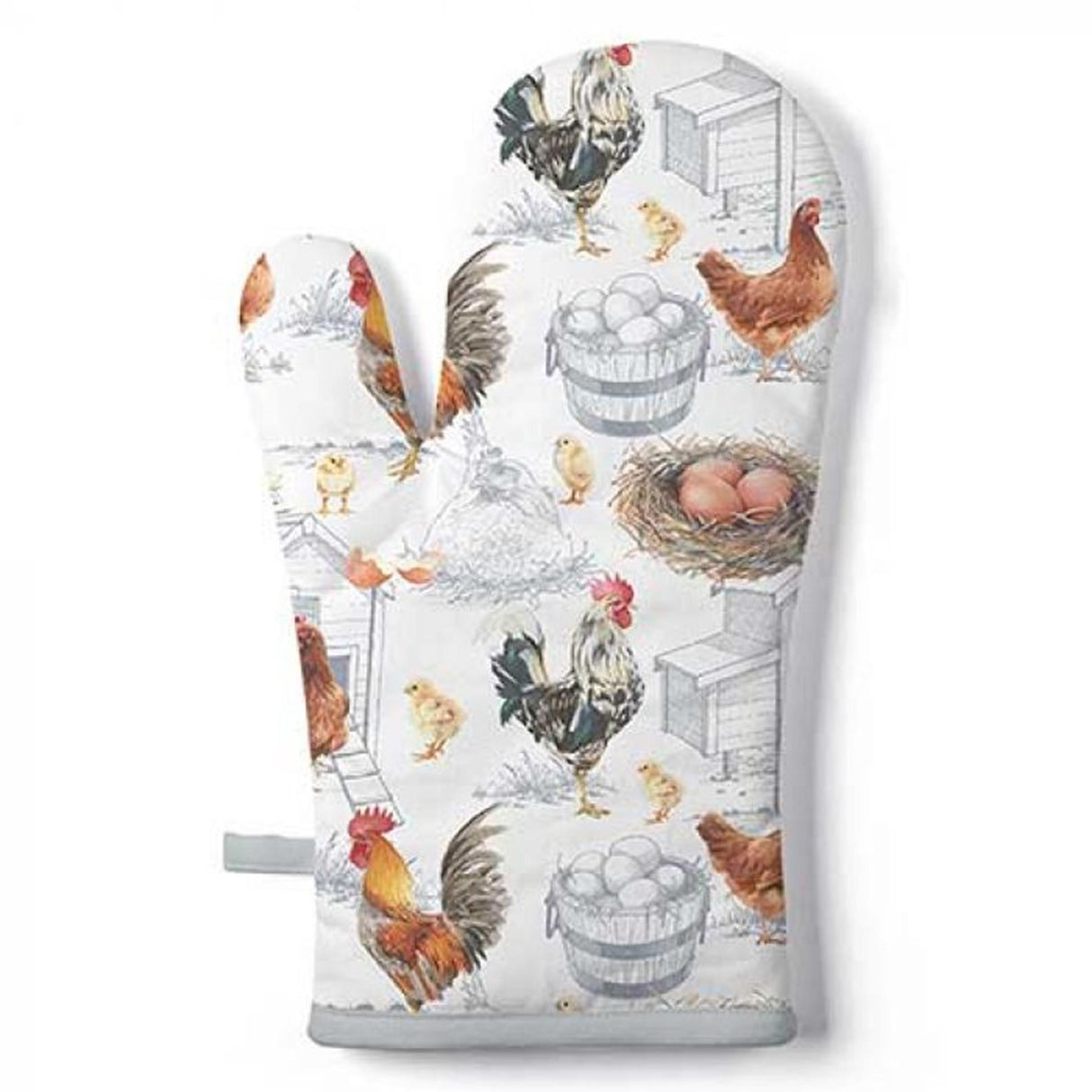 Ambiente gant de four ferme de poulets 18x30 cm