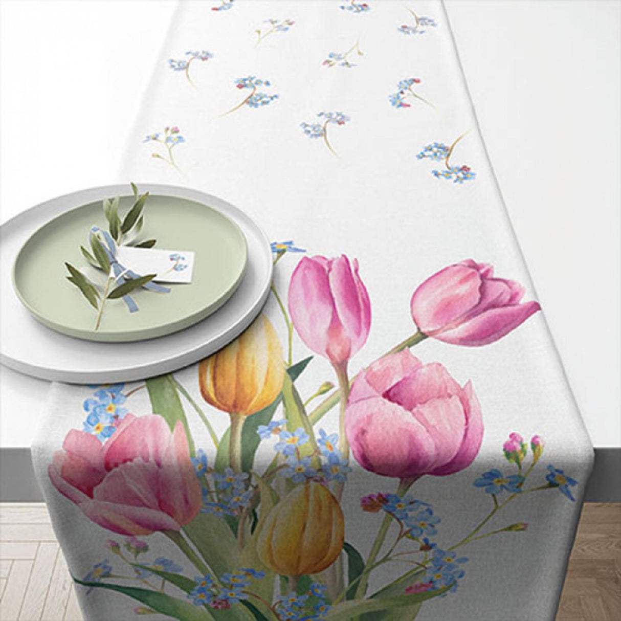 Ambiente table runner tulips bouquet 40x150cm