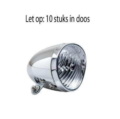battery headlamp Classic - chrome (10 pieces in