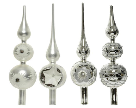 Decoris peak glass silver 31cm