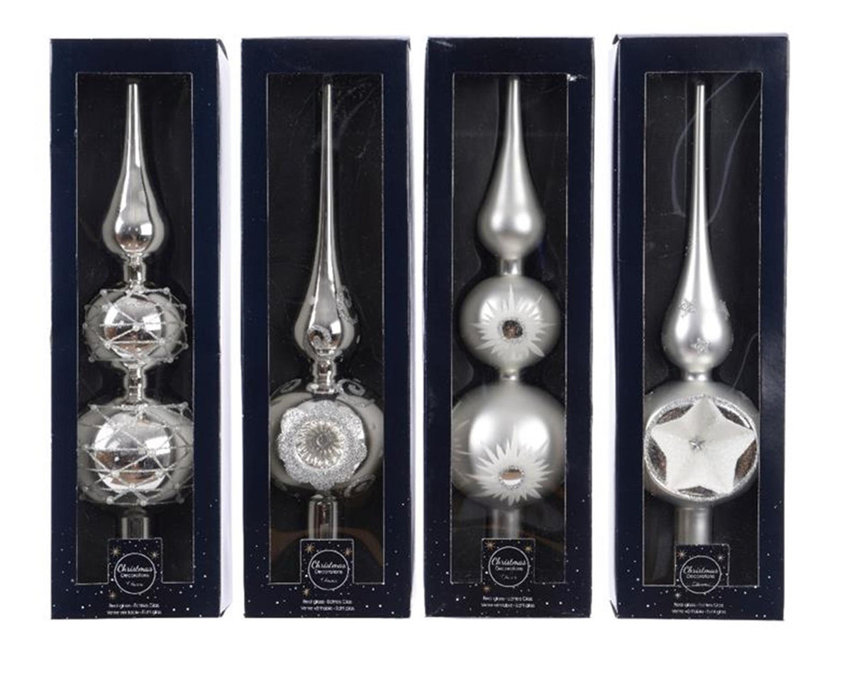 Decoris toppglas silver 31cm
