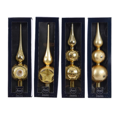 Decoris peaked glass large ø8x31cm light gold