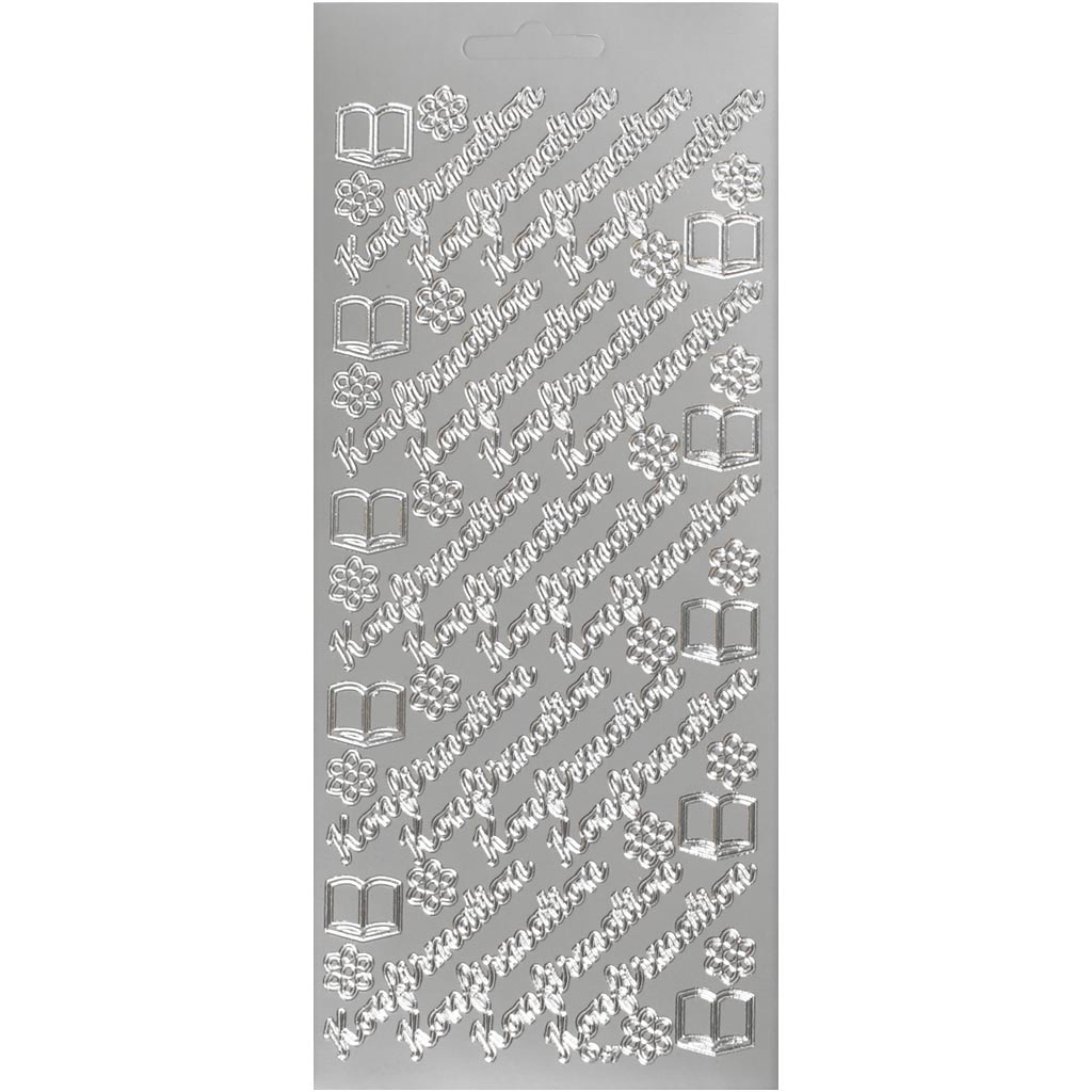 Creativ company stickers, confirmation, silver, 1 sheet
