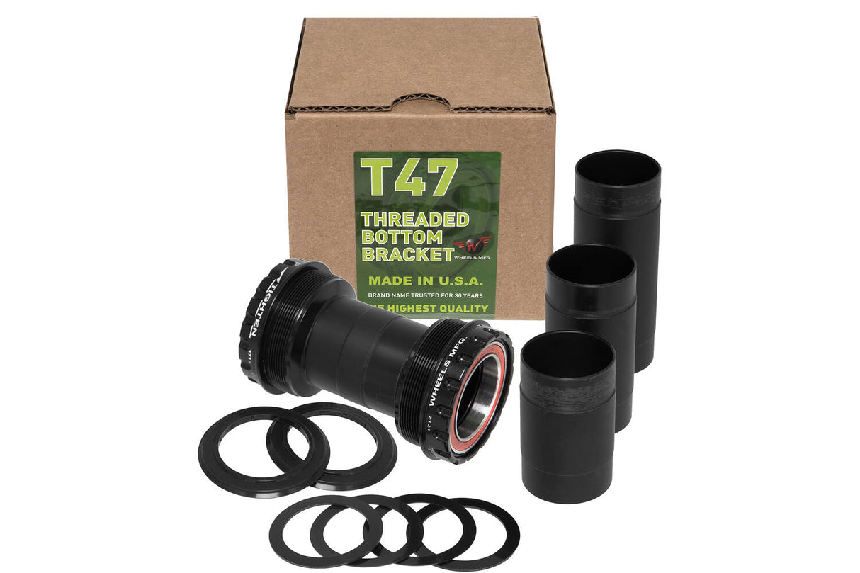 Wheels Manufacturing Wheels MFG bottom bracket T47 Outboard BB30 ACB Black