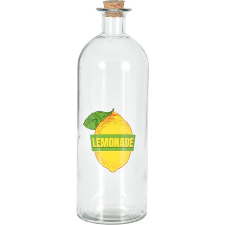 Excellent houseware fles glas met dop kurk 1l