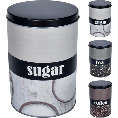 Excellent houseware storage tin of coffee tea sugar