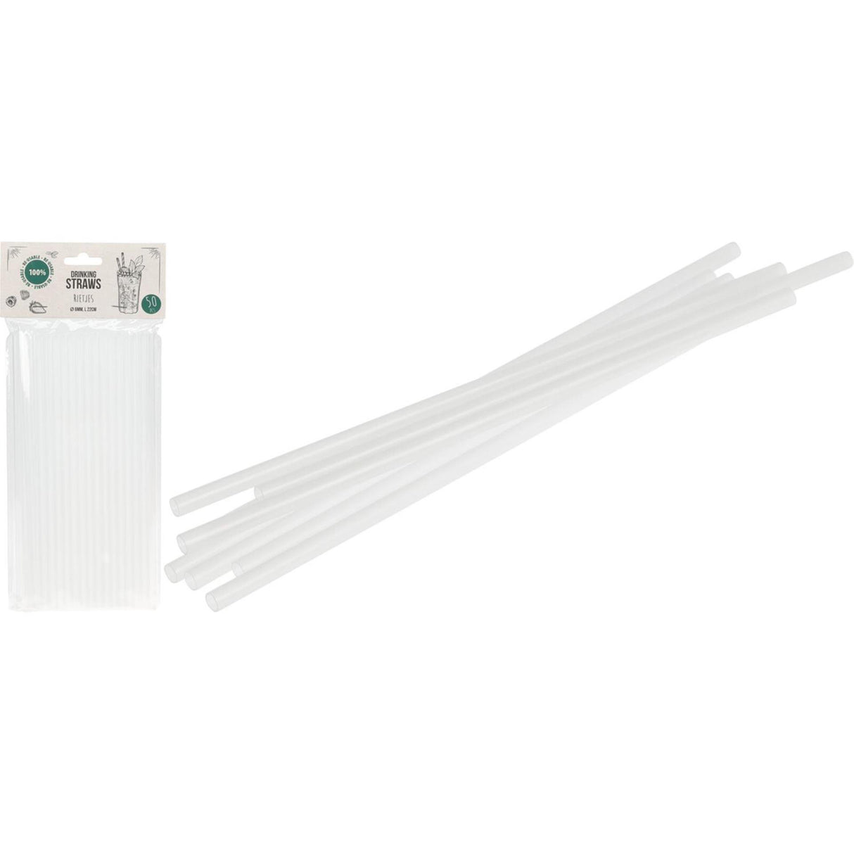 Straws plastic 50 pieces | 12 pieces